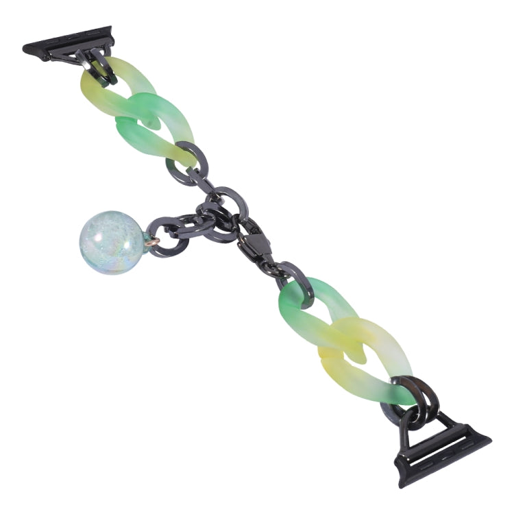 Frerndorf | Für Apple Watch Ultra 49mm Gradient Harz Kette Uhrband (Grün)