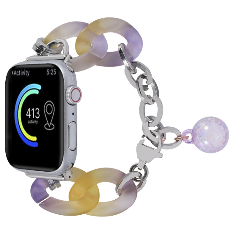Frendorf | Für Apple Watch Series 4 44mm Gradient Harz Kettenuhrband (Lila)