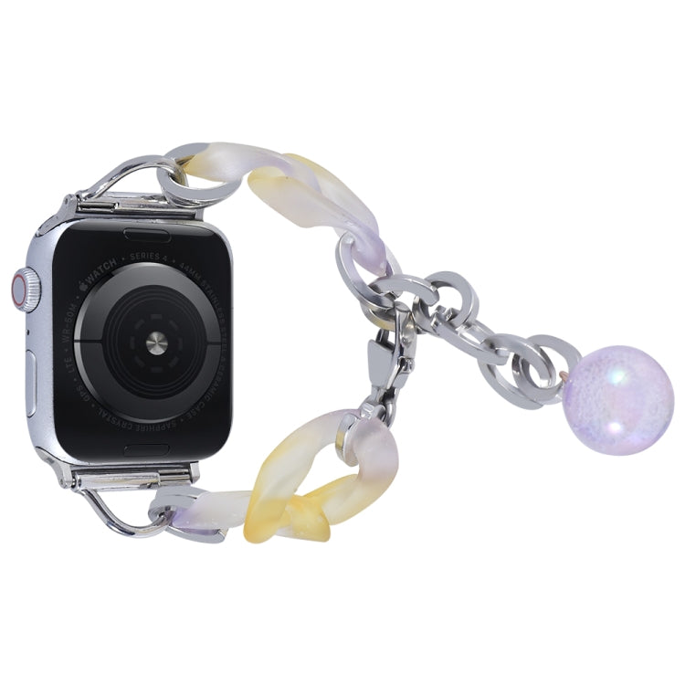 Frendorf | Für Apple Watch Series 4 44mm Gradient Harz Kettenuhrband (Lila)