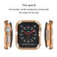 Frerndorf | Für Apple Watch Series 9 / 8 / 7 41mm Plating Row Diamond Hollow PC Uhrgehäuse (Rosenpink)