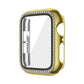 Frerndorf | Für Apple Watch Series 9 / 8 / 7 45mm Plating Row Diamond PC Uhrengehäuse mit Film (Gold)