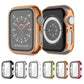 Frerndorf | Für Apple Watch Series 9 / 8 / 7 45mm Plating Row Diamond PC Uhrengehäuse mit Film (Gold)