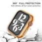 Frerndorf | Für Apple Watch Series 9 / 8 / 7 45mm Plating Row Diamond PC Uhrengehäuse mit Film (Gold)