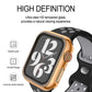 Frerndorf | Für Apple Watch Series 9 / 8 / 7 45mm Plating Row Diamond PC Uhrengehäuse mit Film (Gold)