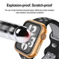 Frerndorf | Für Apple Watch Series 9 / 8 / 7 45mm Plating Row Diamond PC Uhrengehäuse mit Film (Gold)