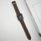 Frendorf | Für Apple Watch SE 40mm Rhombus-Muster Magnetische Quadratische Gurteltresen Leder Uhrband (Dunkelkaffee)