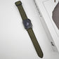 Frendorf | Für Apple Watch SE 40mm Rhombus-Muster Magnetische Quadrat Schnalle Leder Armband (Armeegrün)