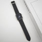 Frendorf | Für Apple Watch Series 4 40mm Rhombus-Muster Magnetische Quadratische Schnalle Leder Uhrband (Schwarz)