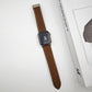 Frendorf | Für Apple Watch SE 2022 40mm Rhombus-Muster Magnetische Klappschließe Leder-Uhrenarmband (Dunkelbraun)