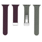 Frendorf | Für Apple Watch SE 2023 40mm Carbonfaser Magnetische Silber Schnalle Uhrband (Lila Grün)