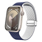 Frendorf | Für Apple Watch SE 2022 40mm Kohlefaser Magnetische Silber Schnalle Uhrenarmband (Königsblau Weiß)