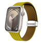 Frendorf | Für Apple Watch SE 2022 40mm Kohlefaser Magnetische Silber Schnalle Uhrband (Olivenbraun)