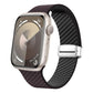 Frendorf | Für Apple Watch Series 5 40mm Carbonfaser Magnetische Silber Schnalle Uhrband (Dunkelbraun Schwarz)