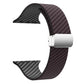 Frendorf | Für Apple Watch Series 5 40mm Carbonfaser Magnetische Silber Schnalle Uhrband (Dunkelbraun Schwarz)