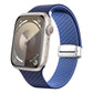 Frendorf | Für Apple Watch Series 4 40mm Kohlefaser Magnetische Silber Schnalle Armband (Königsblau Hellblau)