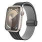 Frendorf | Für Apple Watch SE 2023 44mm Kohlefaser Magnetische Schwarze Schnalle Uhr Band (Schwarz Grau)