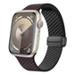 Frendorf | Für Apple Watch SE 2023 40mm Kohlefaser Magnetische Schwarze Schnalle Uhr Band (Dunkelbraun Schwarz)