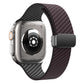 Frendorf | Für Apple Watch SE 2023 40mm Kohlefaser Magnetische Schwarze Schnalle Uhr Band (Dunkelbraun Schwarz)