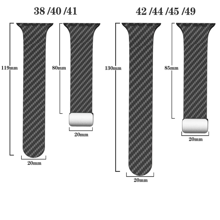Frendorf | Für Apple Watch Series 8 41mm Carbonfaser Magnetische Schwarze Schnalle Armband (Schwarz Orange)