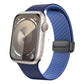 Frendorf | Für Apple Watch SE 40mm Karbonfaser Magnet Schwarz Schnalle Uhrband (Königsblau Hellblau)