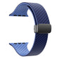 Frendorf | Für Apple Watch SE 40mm Karbonfaser Magnet Schwarz Schnalle Uhrband (Königsblau Hellblau)