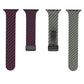 Frendorf | Für Apple Watch SE 44mm Carbonfaser Magnet Schwarz Schnalle Uhrband (Lila Grün)