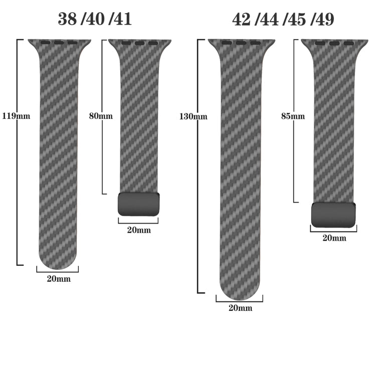 Frendorf | Für Apple Watch Series 5 44mm Kohlefaser Magnet Schwarz Schnalle Uhrband (Räumlich Grau Orange)