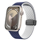 Frendorf | Für Apple Watch Series 3 42mm Carbonfaser Magnet schwarz Schnalle Armband (Königsblau Weiß)