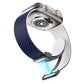 Frendorf | Für Apple Watch Series 3 42mm Carbonfaser Magnet schwarz Schnalle Armband (Königsblau Weiß)