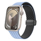 Frendorf | Für Apple Watch Series 2 42mm Kohlefaser Magnet Schwarz Schnalle Uhrband (Hellblau Schwarz)