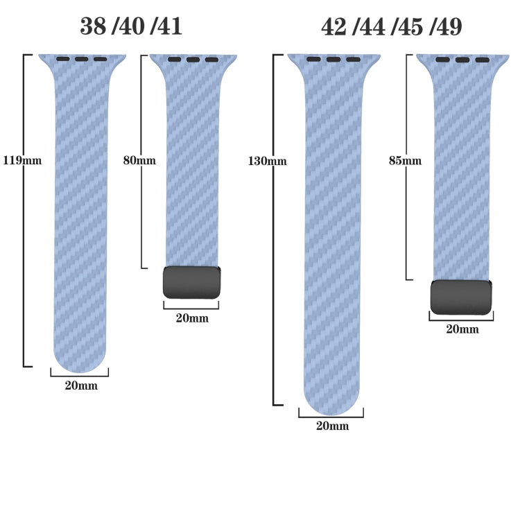 Frendorf | Für Apple Watch Series 2 42mm Kohlefaser Magnet Schwarz Schnalle Uhrband (Hellblau Schwarz)