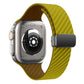 Frendorf | Für Apple Watch Series 2 38mm Kohlefaser Magnet schwarze Schnalle Armband (Olive Braun)