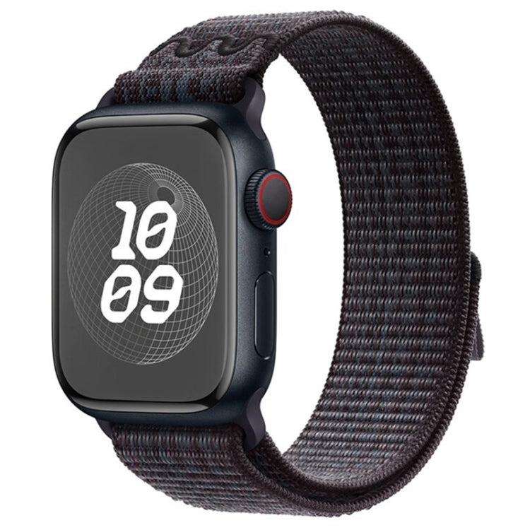 Frendorf | Für Apple Watch SE 2022 40mm Loop Nylon Uhrenarmband (Schwarz Blau)