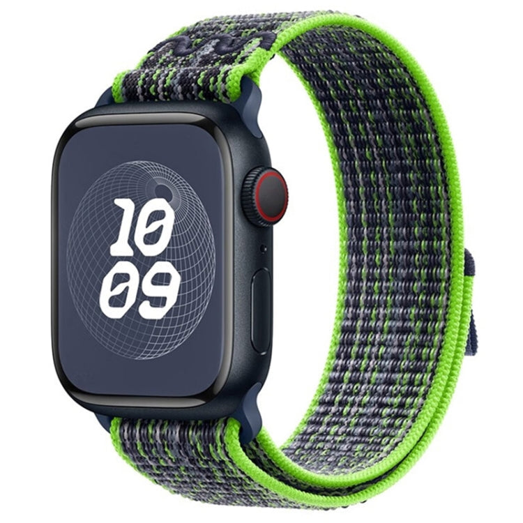 Frendorf | Für Apple Watch SE 2022 40mm Loop Nylon Armband (Grün Blau)