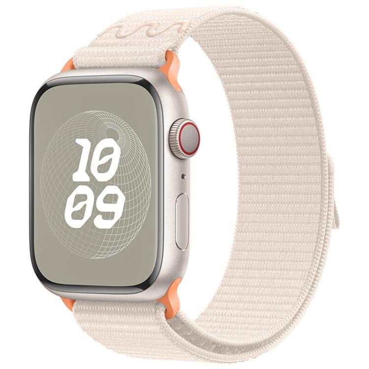 Frendorf | Für Apple Watch Series 7 45mm Loop Nylon Uhrband (Starlight)