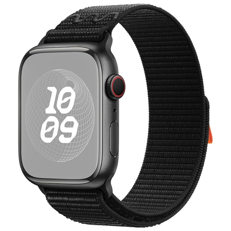 Frendorf | Für Apple Watch SE 40mm Loop Nylon Armband (Dunkel Schwarz)