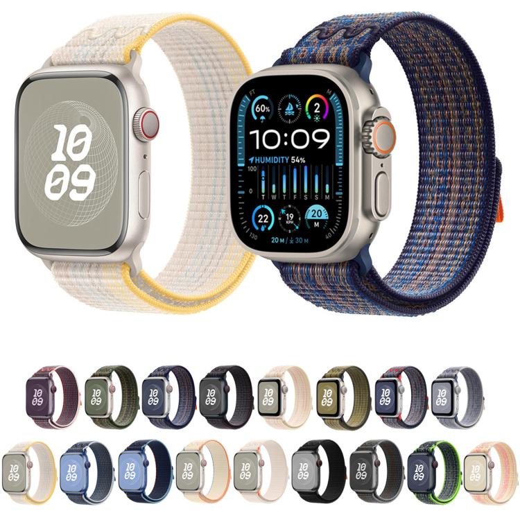 Frendorf | Für Apple Watch Series 7 41mm Loop Nylon Armband (Mitternacht)