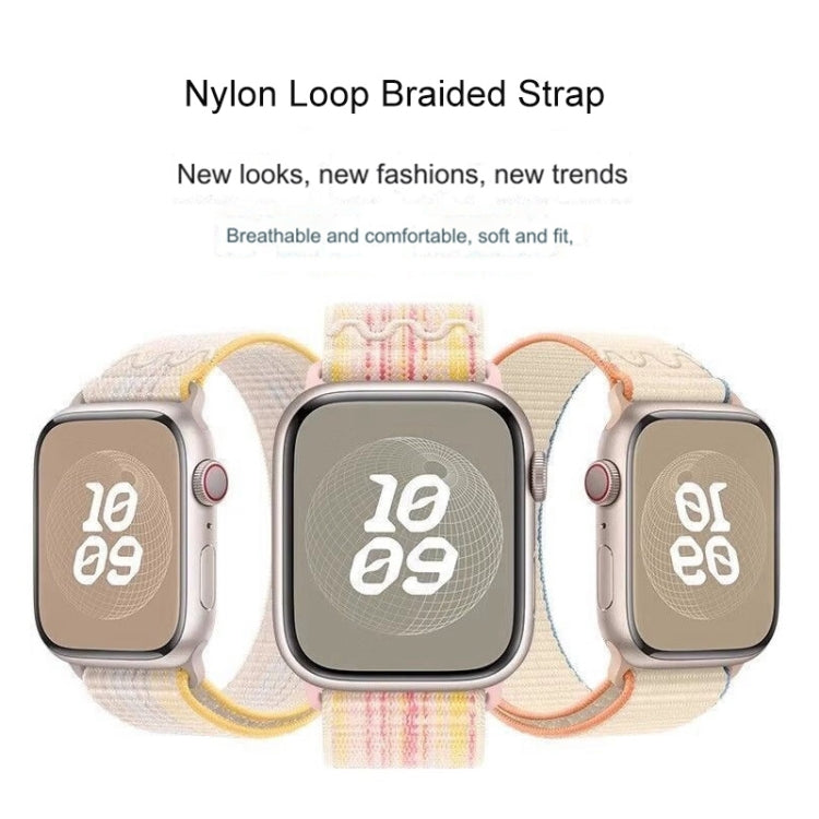 Frendorf | Für Apple Watch Series 7 41mm Loop Nylon Armband (Mitternacht)