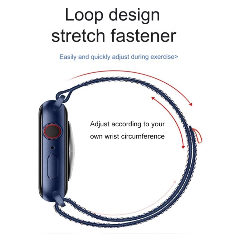 Frendorf | Für Apple Watch SE 2022 40mm Loop Nylon Uhrband (Dunkelmarine)