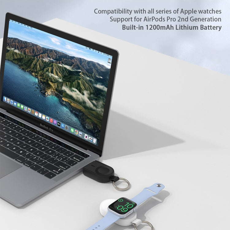 Frendorf | Für Apple Watch / AirPods Serie U20A Tragbares Magnetisches Kabelloses Ladegerät (weiß)