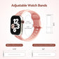 Frendorf | Für Apple Watch SE 2023 40mm Schmetterlingsblumen-Prägung Silikon-Uhrenband (Retro Rose)