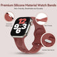 Frendorf | Für Apple Watch Series 4 40mm Schmetterlingsblumen-Präge-Silikon-Uhrenarmband (Ziegelrot)
