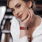 Frendorf | Für Apple Watch Series 4 40mm Schmetterlingsblumen-Präge-Silikon-Uhrenarmband (Ziegelrot)
