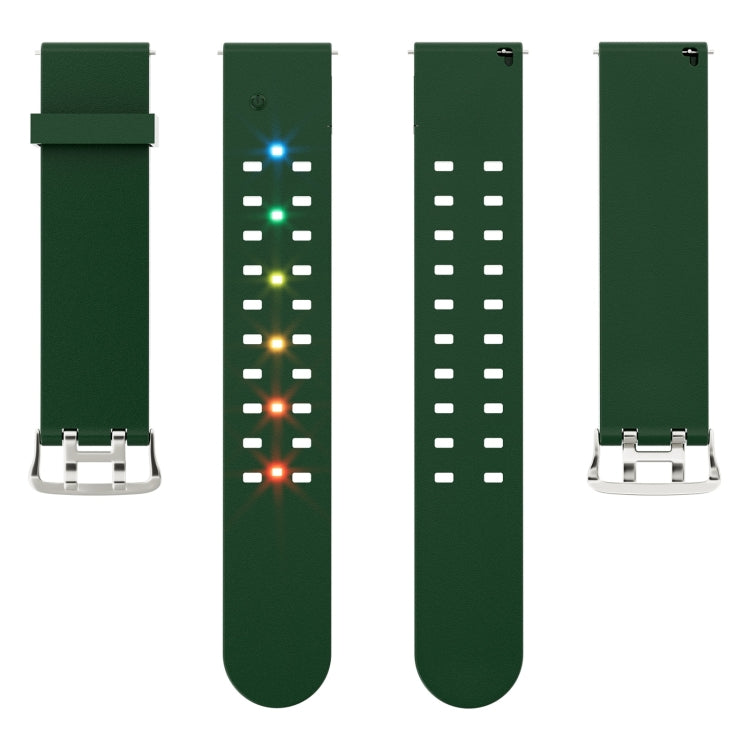 Frendorf | Für Apple Watch SE 2023 40mm Leuchtendes Buntes Licht Silikon Uhrband (Grün)