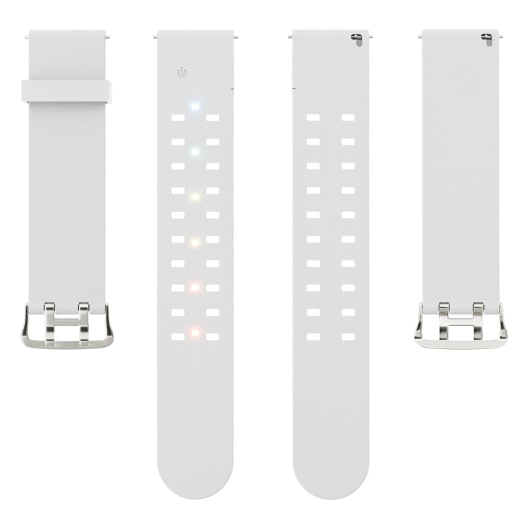 Frendorf | Für Apple Watch SE 2022 40mm Leuchtende Farbenfrohe Licht Silikon Uhrband (Hellgrau)