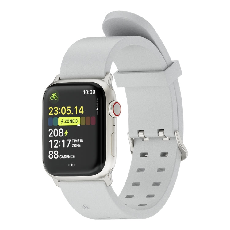 Frendorf | Für Apple Watch SE 2022 40mm Leuchtende Farbenfrohe Licht Silikon Uhrband (Hellgrau)