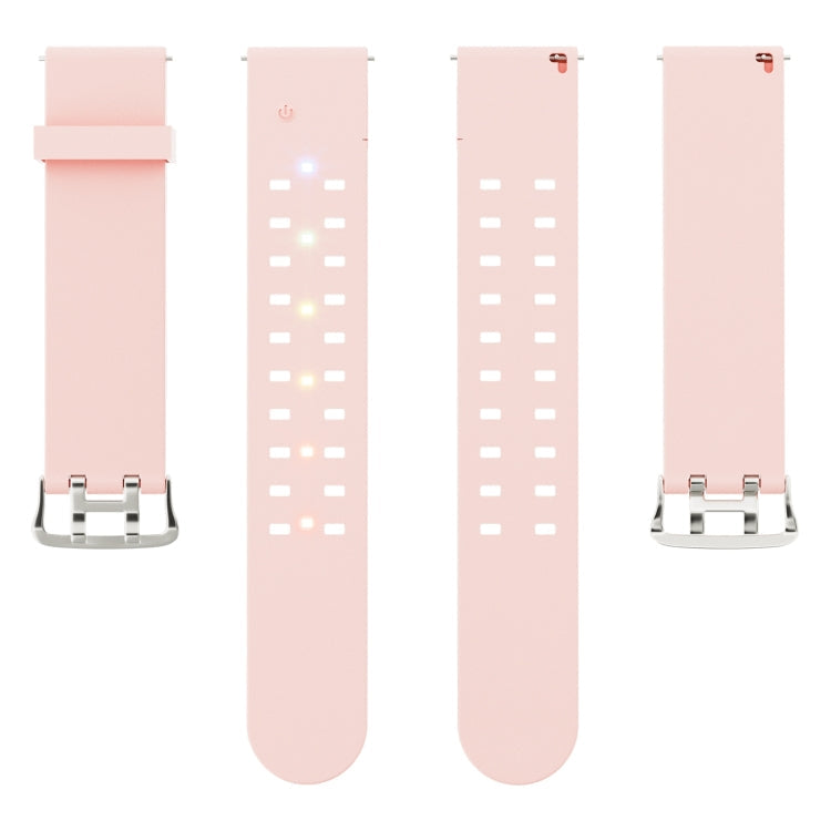 Frendorf | Für Apple Watch Series 4 40mm Leuchtendes Farbige Licht Silikon Armband (Rosa)