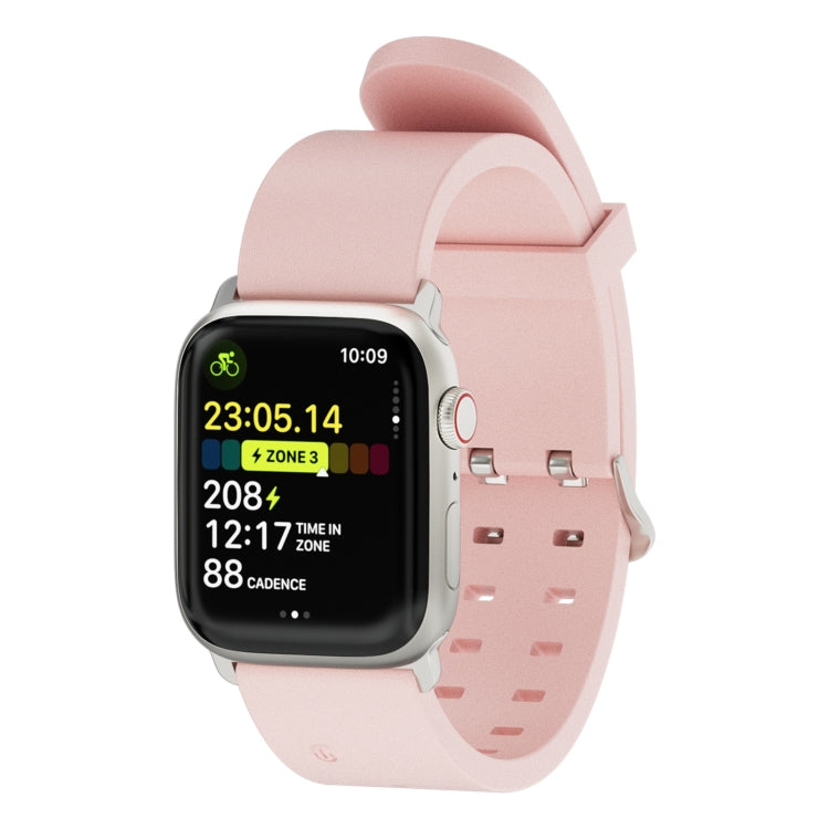 Frendorf | Für Apple Watch Series 4 40mm Leuchtendes Farbige Licht Silikon Armband (Rosa)