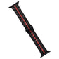 Frerndorf | Für Apple Watch Series 9 45mm Edelstahl Armband (Schwarz Rot)