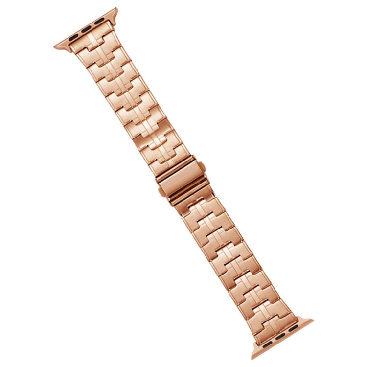 Frendorf | Für Apple Watch SE 2022 40mm Edelstahl-Uhrband (Roségold)